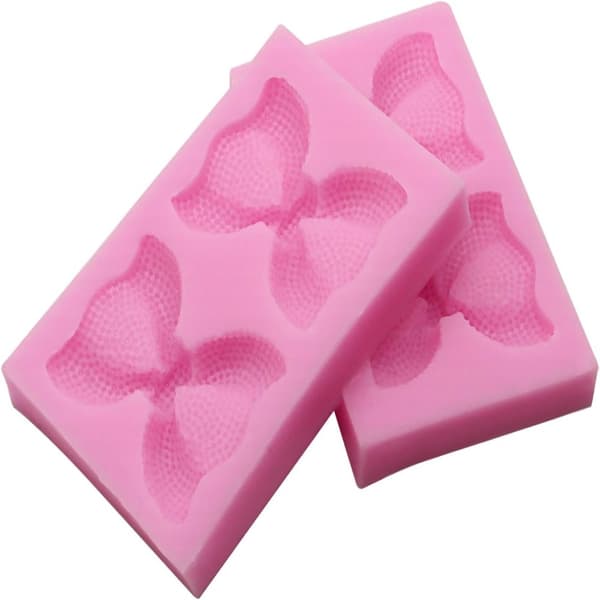 2PC Bow Silikone Fondant Forme Bowknot Chokolade Forme Silikone