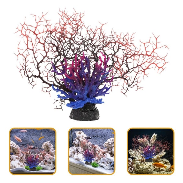Imitation Coral Ornament Simulation Coral Tree Decoration Green&orange