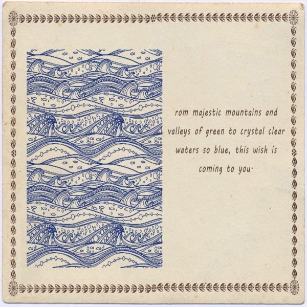 1 stk Retro stempler Ocean Waves Bakgrunnsstempler Klare stempler