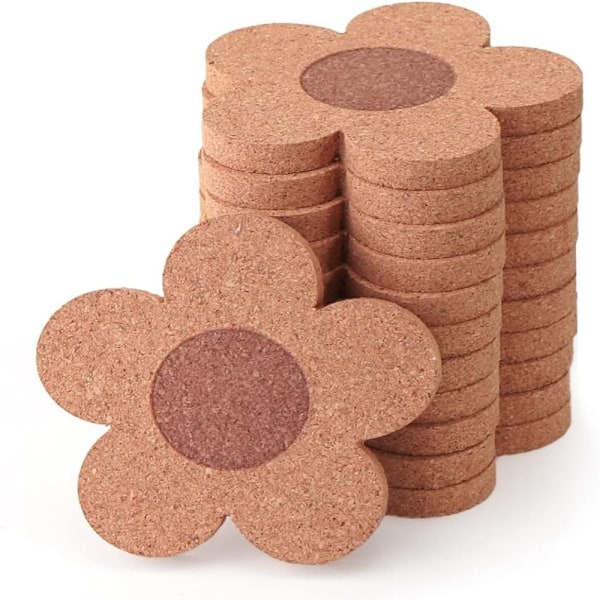 12 kpl Paksut korkkilasinaluset Pienet kukkaeristysmatto 12 kpl 12pcs