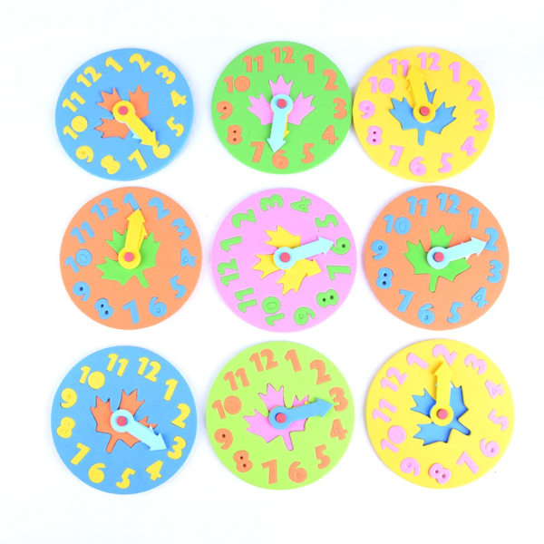 5 st barnpusselleksaker Montering av klocka Toy Intelligence 5pcs-Random Color