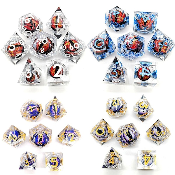 7 STK Resin Dragon Eye Terning Halloween Longan Terning 5 5 5