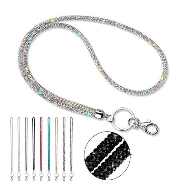 Rhinestone Phone Lanyard Crystal Chain Straps GRÅ GRÅ grey