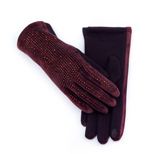 Rhinestone Handsker Varme Handsker SORT SORT black