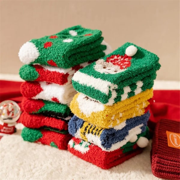 Coral Fleece strumpor Julstrumpa 2 2 2