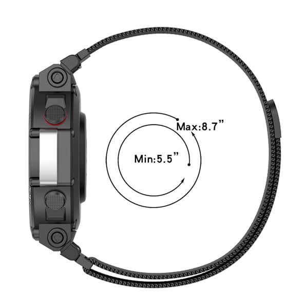 Metallurband för Amazfit T-Rex 2 armbandsrem silver