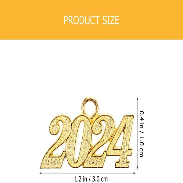 200 stk 2024 Graduation Charms 2024 Year Charms Pendant