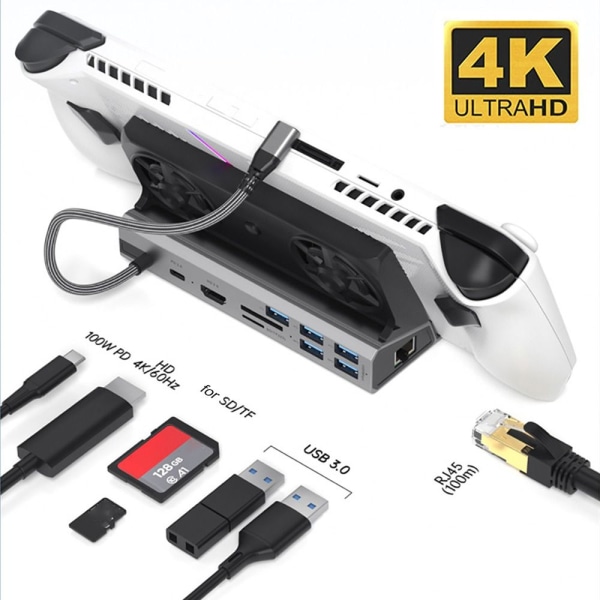 Spillkonsollstativbase USB Type-C Hub 5-IN-1 5-IN-1 5-in-1