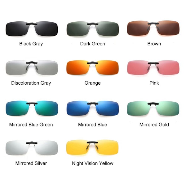 Magnetiska Clip-On Polarized Solglasögon Flip Up Solglasögon SVART Black Gray