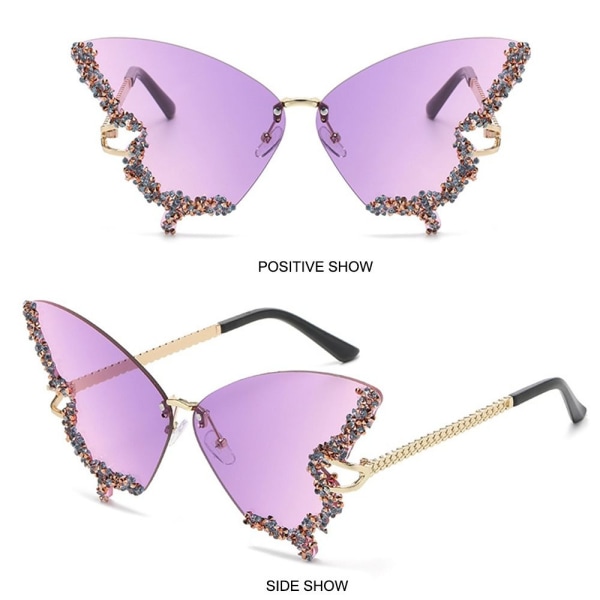 Butterfly solbriller Lilla solbriller for kvinner GRADIENT Gradient purple