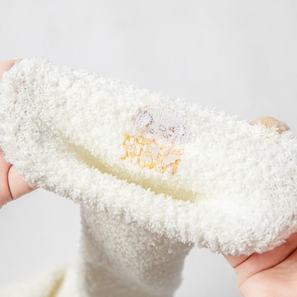 Coral Feece Sock Modeling Kne Sokker STYLE 9 STYLE 9 Style 9