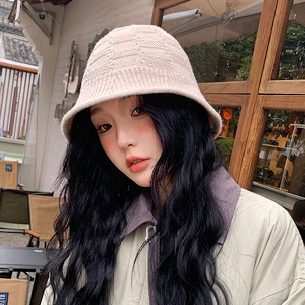 Stickad Bucket Hat Cuff Stickad Beanie GRÅ grey