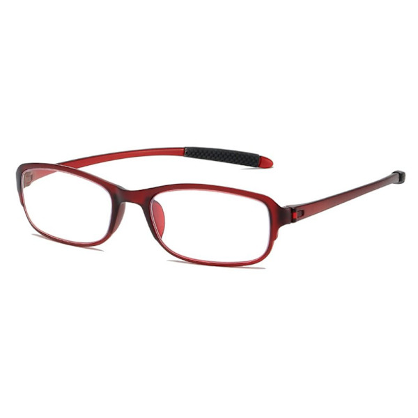 Anti-blått ljus Läsglasögon Fyrkantiga glasögon RÖD STYRKA Red Strength 350
