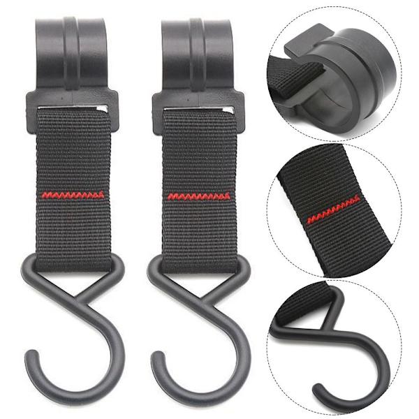 1/2 stk. Taktisk karabinhage bælte D-ring karabinhage SORT 2 STK. Black 2pcsStyle 1-Style 1