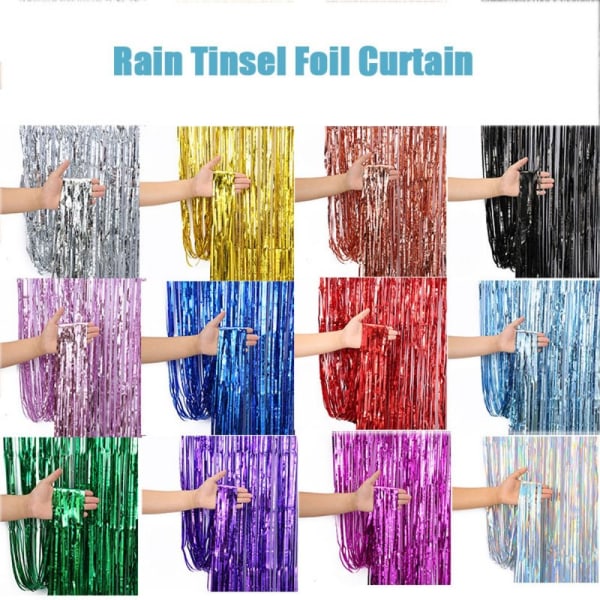 Rain Silk Curtain Arange Tupsut RED red