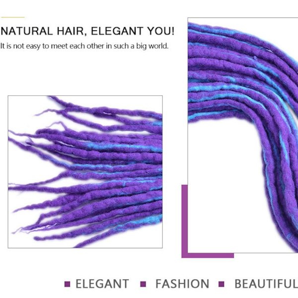 Dreadlocks Extensions Hår Extensions LYSEGRÅ light grey