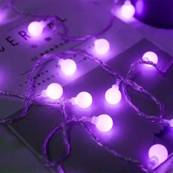 LED Ball Garland Lights Fairy String -lamppu SININEN blue