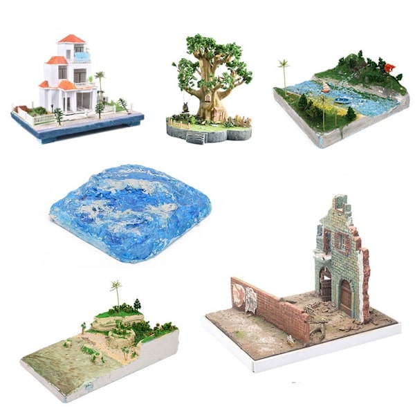 5 STK Sandbord Base Skum Scene Modellering Blokkere Scenery Making