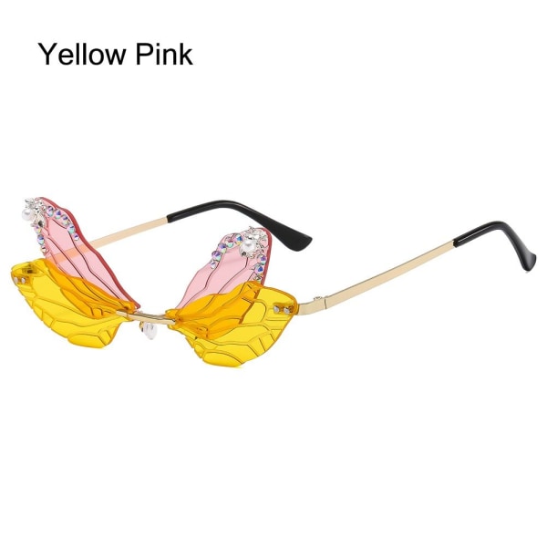 Dragonfly Wing Solglasögon Skärmar GUL ROSA GUL ROSA Yellow Pink
