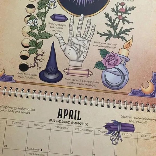 2024-kalender för en magisk skrivbordskalender Magisk dagligen