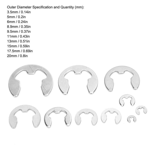 120st E Clips C Circlip Set M1.5 - M10mm