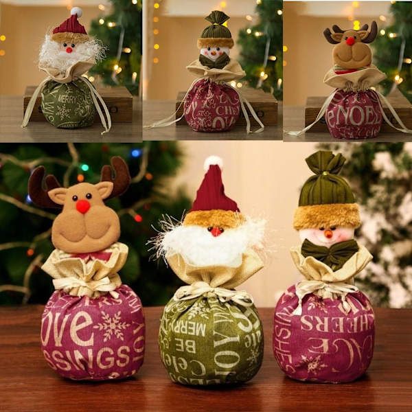 Julklappsdockapåsar Godispåse B B B