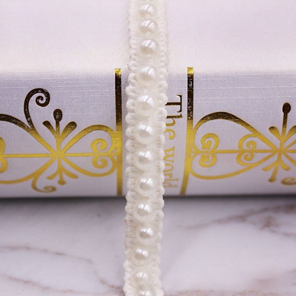 Håndsyet Pearl Pearl Braid Lace Ribbon 10 10