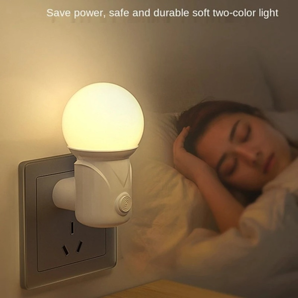 2stk Plug-in Nattlys Sovelys HVIT EU PLUG EU PLUG white EU Plug-EU Plug