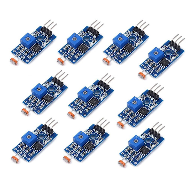 10 st LDR-ljuskänslig sensormodul 5MM resistorsensor