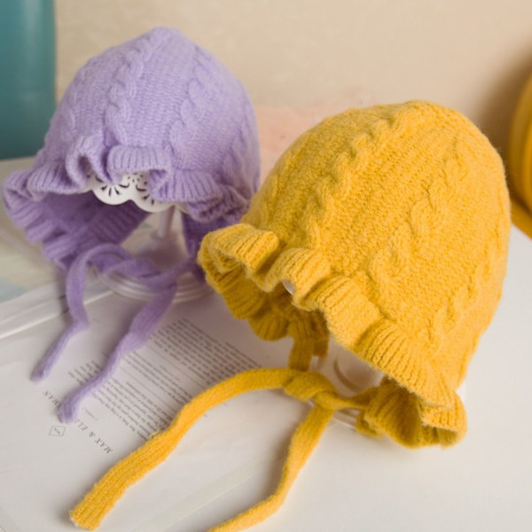 Spädbarnsmössa Yllemössa GUL yellow