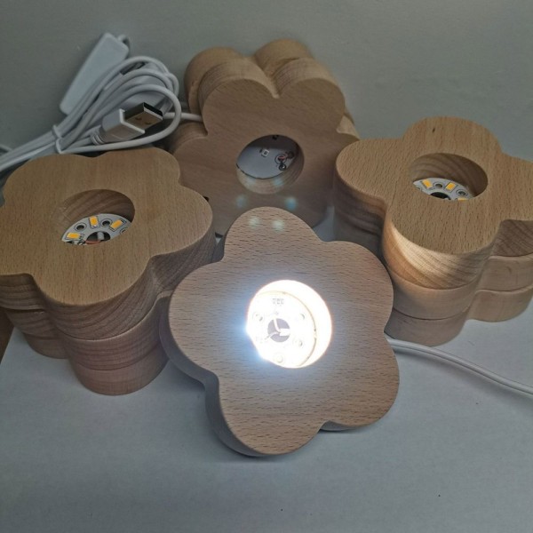 LED-lys Dispaly Base Krystallkuleholder VARMT LYSB B Warm LightB