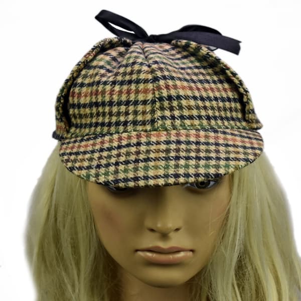 Deerstalker Cap Klassisk fiskbensmössa Tweed Hatt