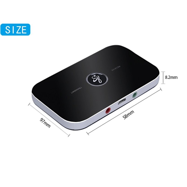 Bluetooth sender og mottaker lydsender mottaker Black