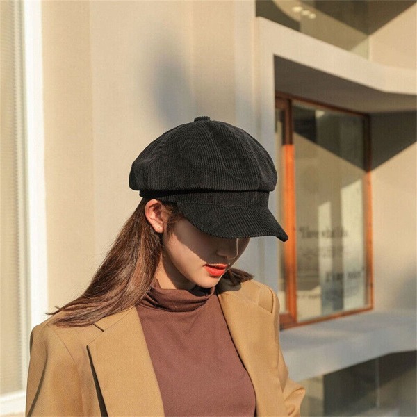 Octagon Hat Ducktail BEIGE Beige