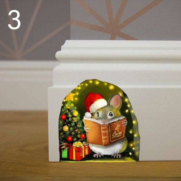 Mouse Hole Wall Sticker 3D Stickers 3 3 3