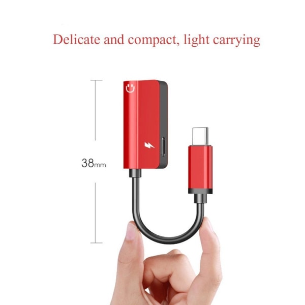 3 stk lydopladningsadapter USB Type-C til 3,5 mm stik SØLV silver 3pcs-3pcs