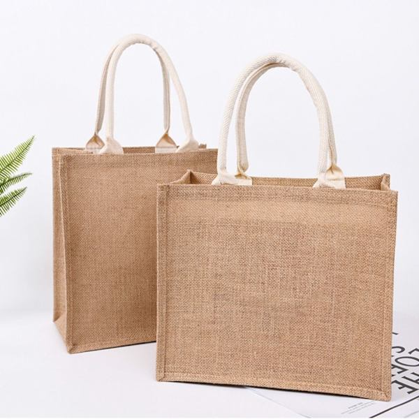 Kvinder linned taske Jute muleposer 22X17X10CM 22x17x10cm