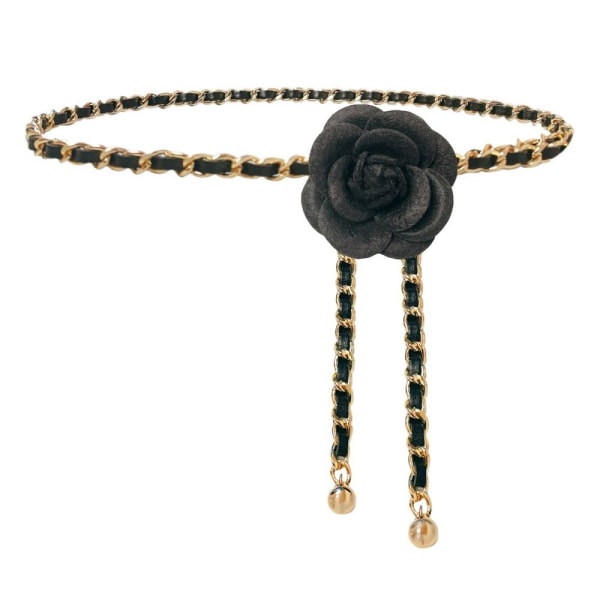 Flower Chain Bälte Midjebälten SVART ONE LAYER ONE LAYER black one layer-one layer