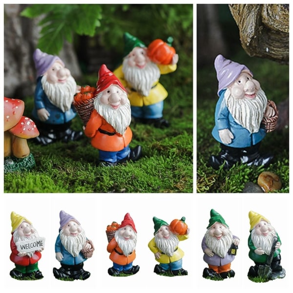 2 kpl Mini Gnome Figuurit Miniatyyrikääpiöiden patsas 5 5 5