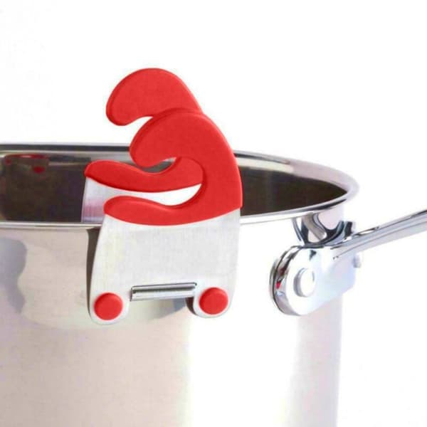 2kpl Pan Side Scoop Clamp Pot Edge Shovel Clip GRAY Grey