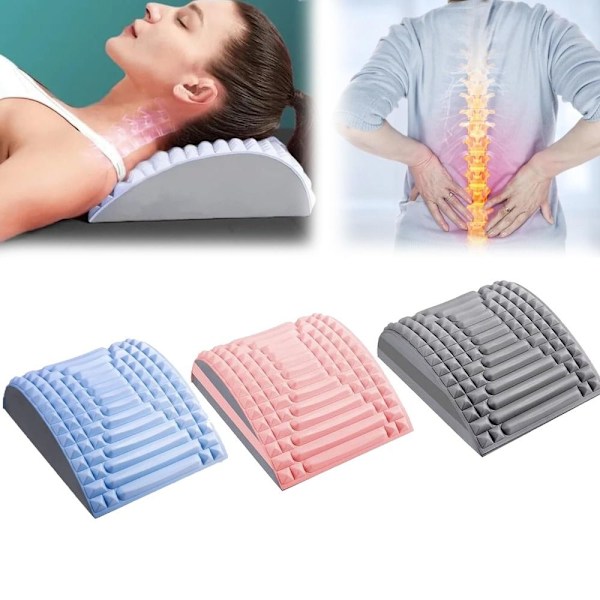 Lumbar Back Massager Cervical Memory Kudde GRÅ grey