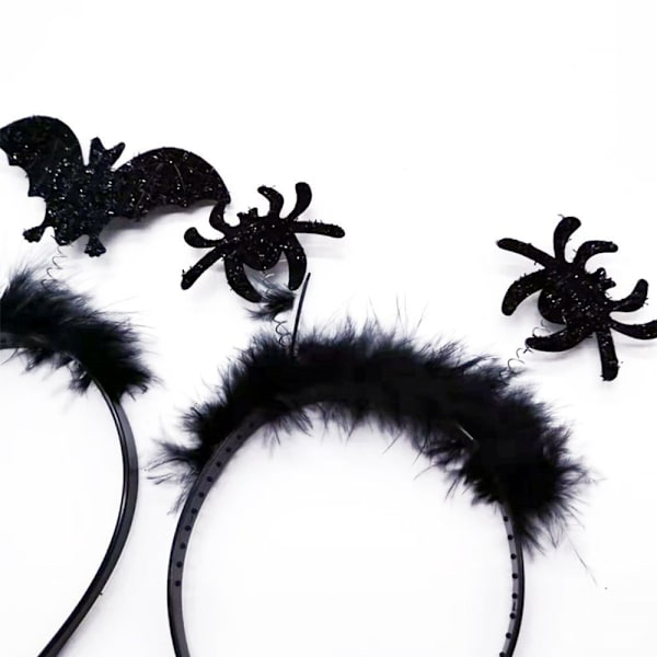 3 STK Halloween Hode Bøyle Masquerade Pannebånd EDDERKOPP EDDERKOPP spider