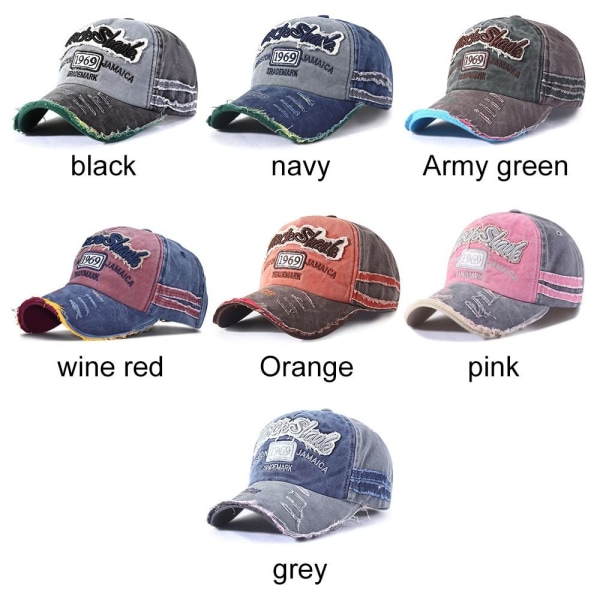 Broderi Baseball Caps Distressed Faded Cap SORT black