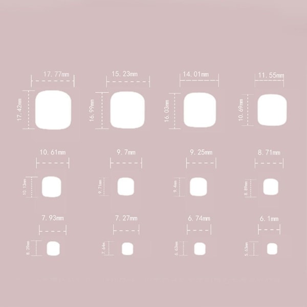 24 stk falske tånegler Aurora Dazzle P017A-1 P017A-1 P017A-1