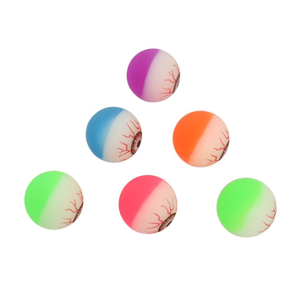 10 stk Bouncy Eyeball Bouncy Ball Halloween Terror Prop Color Random