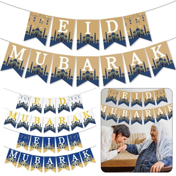 Eid Mubarak-banderoll Eid al-Fitr-fest Ramadan-hängande banderoller