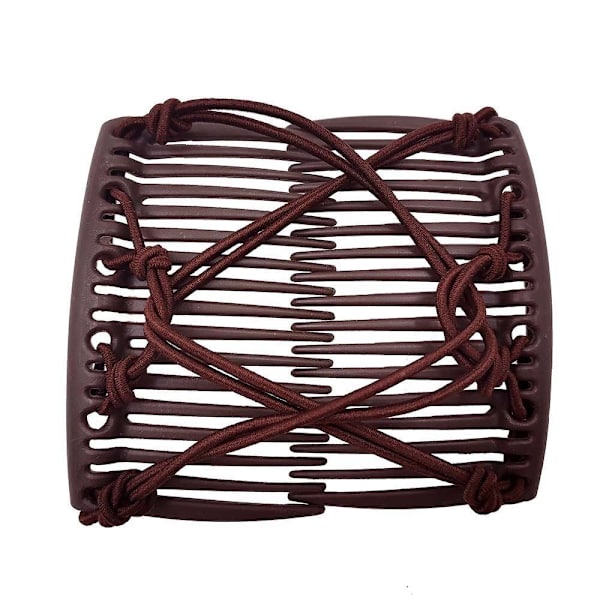 Elastisk reb Pan Hair Clips Lazy Comb KAFFE COFFEE