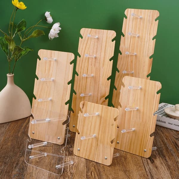Glasögon Organizer Hylla massivt trä Stativ 2-LAGER 2-LAYER 2-layer