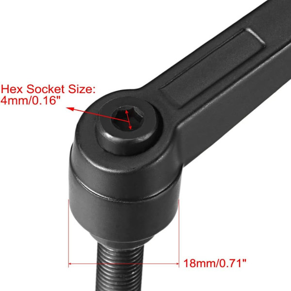 2stk M8 X 32mm Gevindgreb Justerbart Klemmegreb Tryk