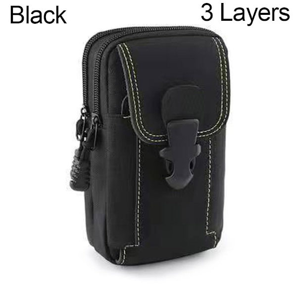 Tactical Molle Pouches Liten lomme SVART 3 LAG 3 LAG Black 3 Layers-3 Layers